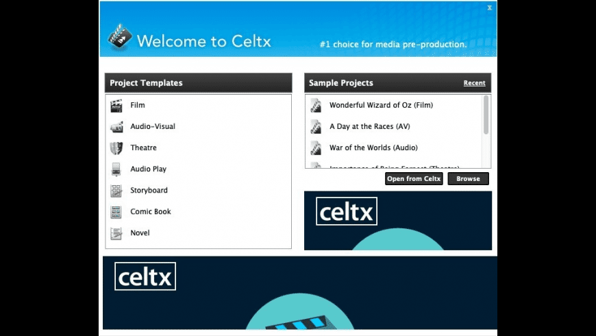 Celtx desktop app